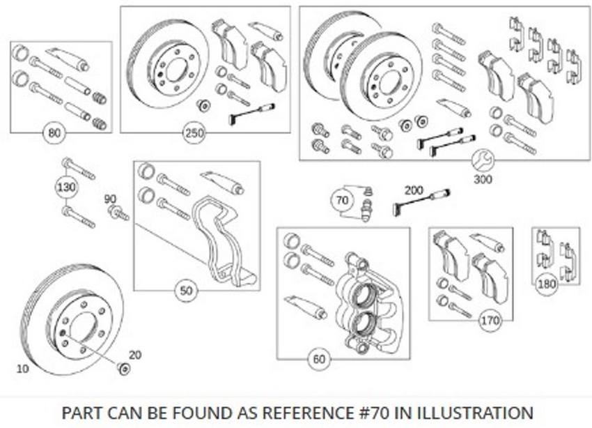 Mercedes Brake Bleeder Screw - Front